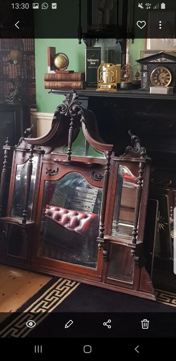 Overmantle mirror - Image 1