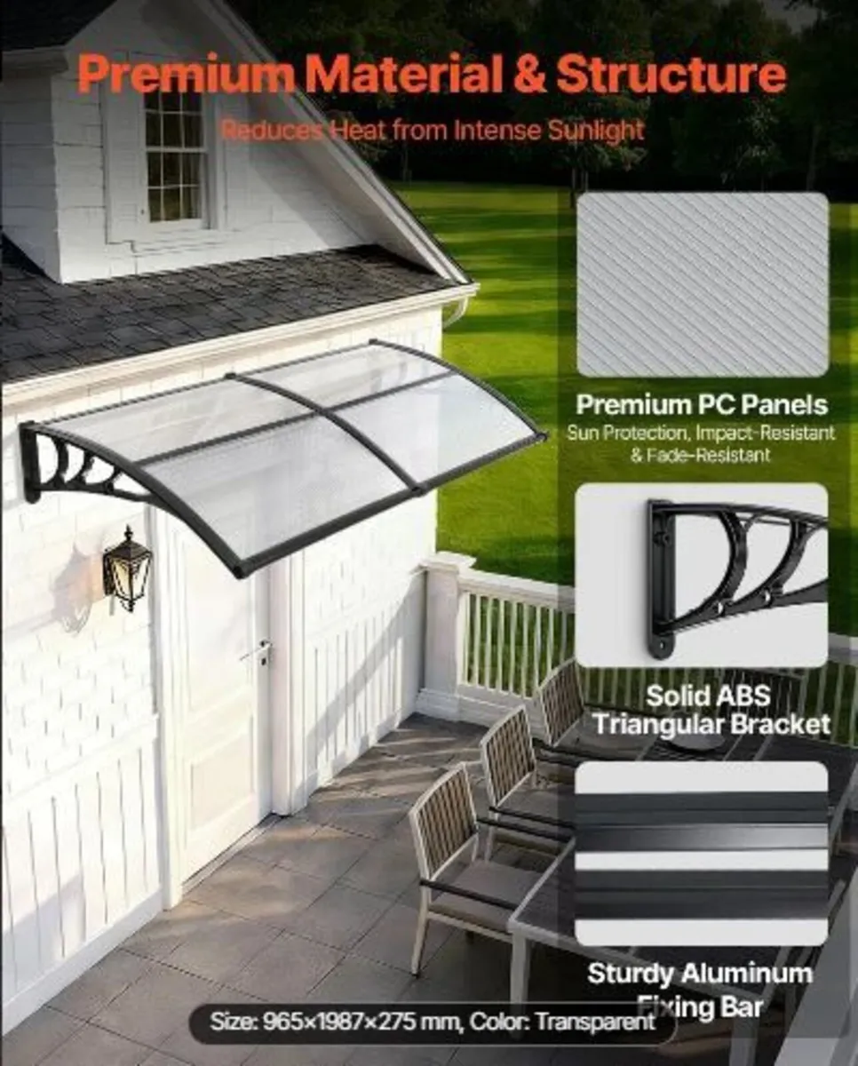 Awnings for Door Entrance, 38 x 78 in, - Image 1