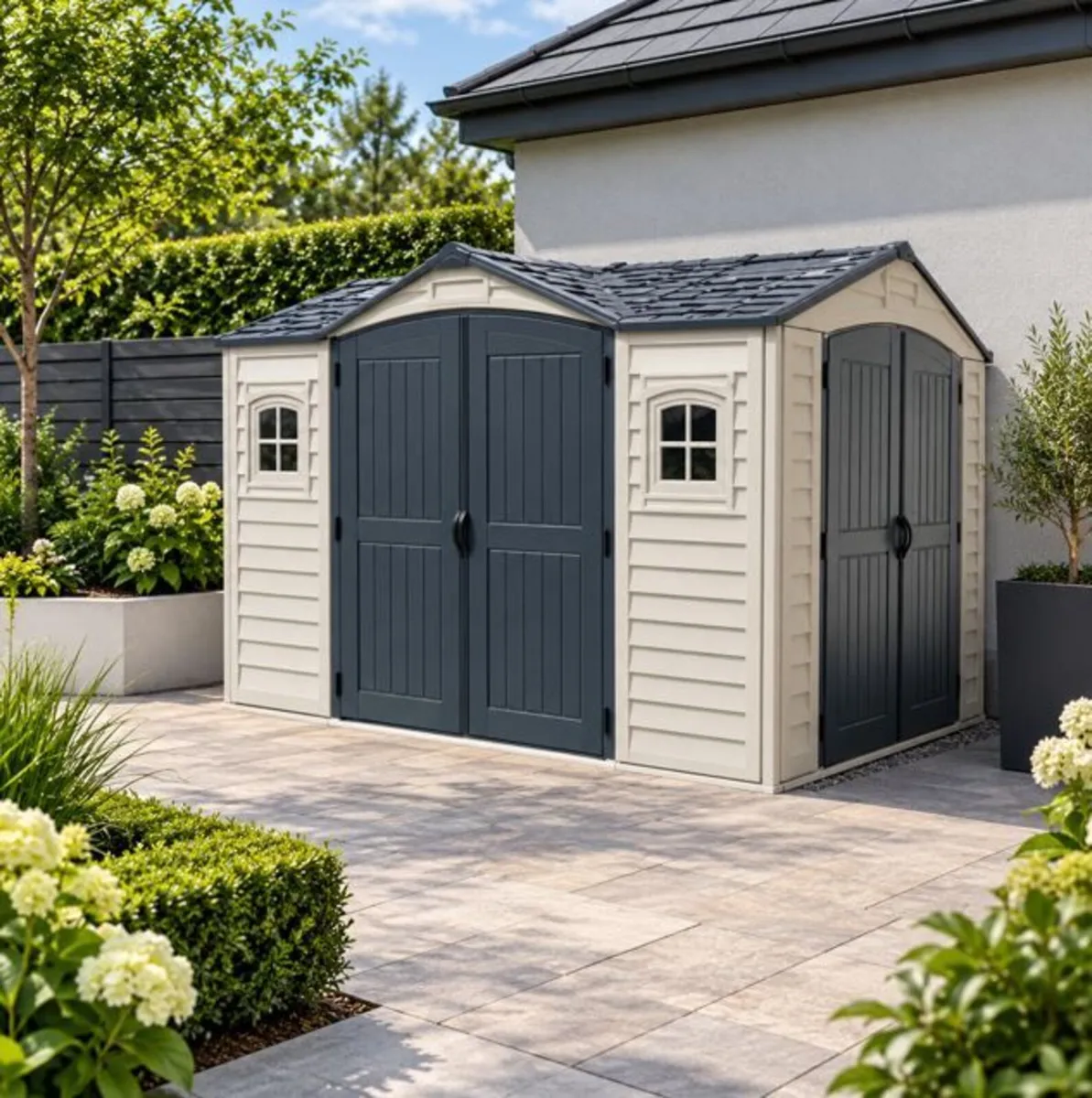 10.5×8 Apex Pro Plus Vinyl Sheds- Delivered - Image 1