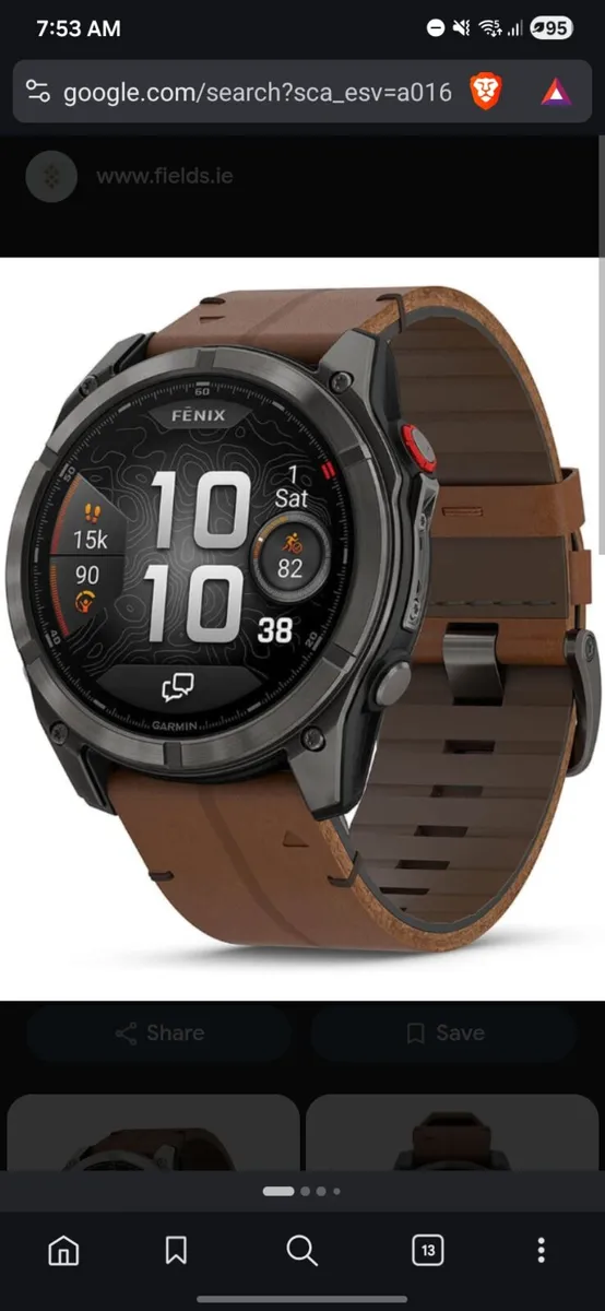 Garmin Fenix 8 Pro *SEALED* brown leather strap - Image 4