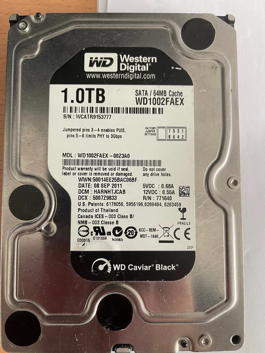 Western Digital 1TB SATA HDD