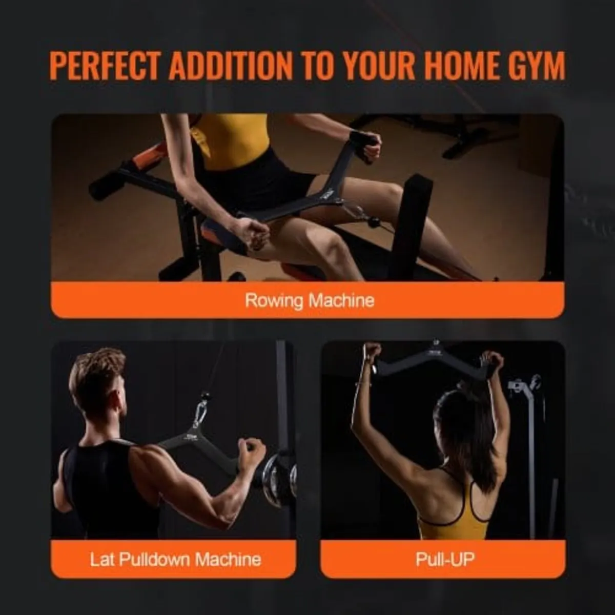LAT Pulldown Attachments, Cable Machine Rowing T-b - Image 4