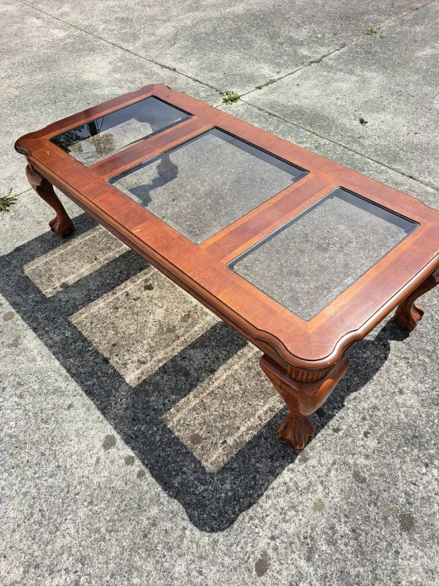 Large vintage rectangular coffee table - Image 1