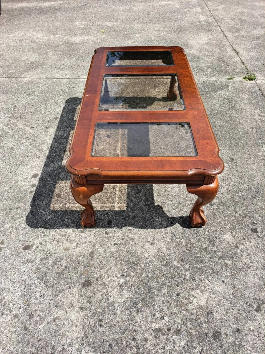 Large vintage rectangular coffee table - Image 2