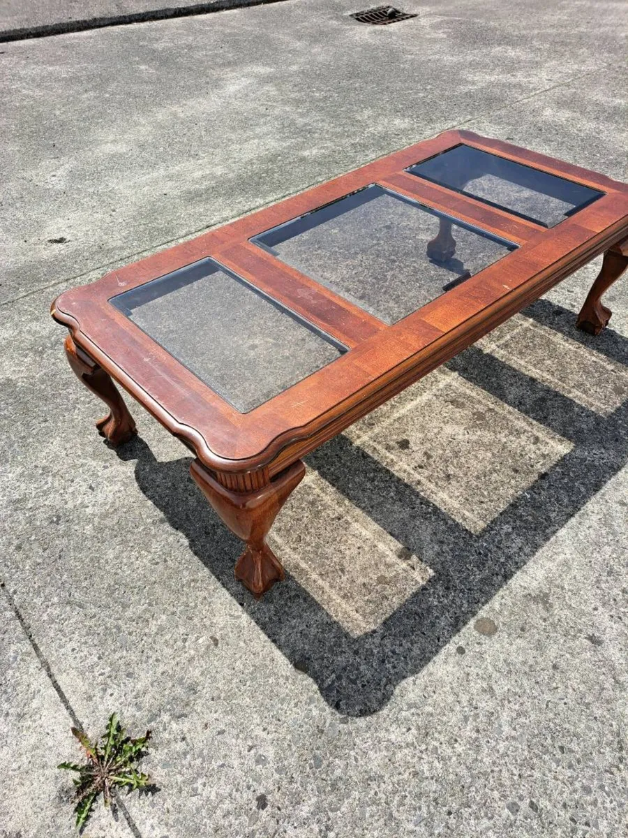 Large vintage rectangular coffee table - Image 3