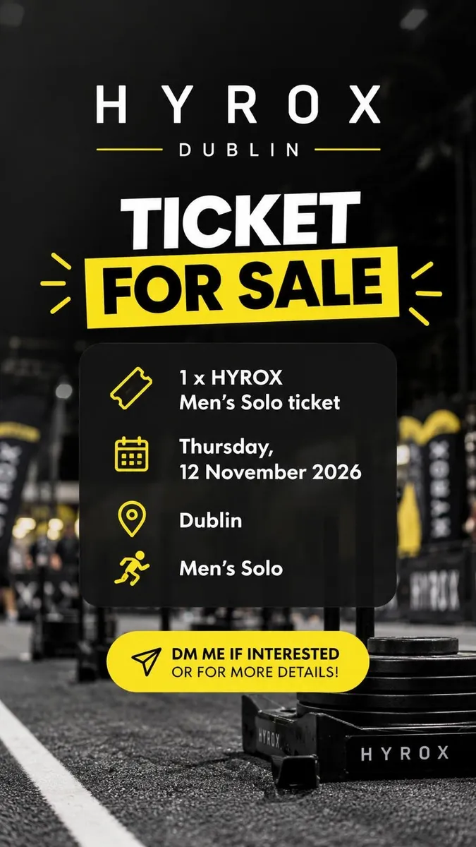 Hyrox Dublin Men’s ticket - Thursday - Image 1