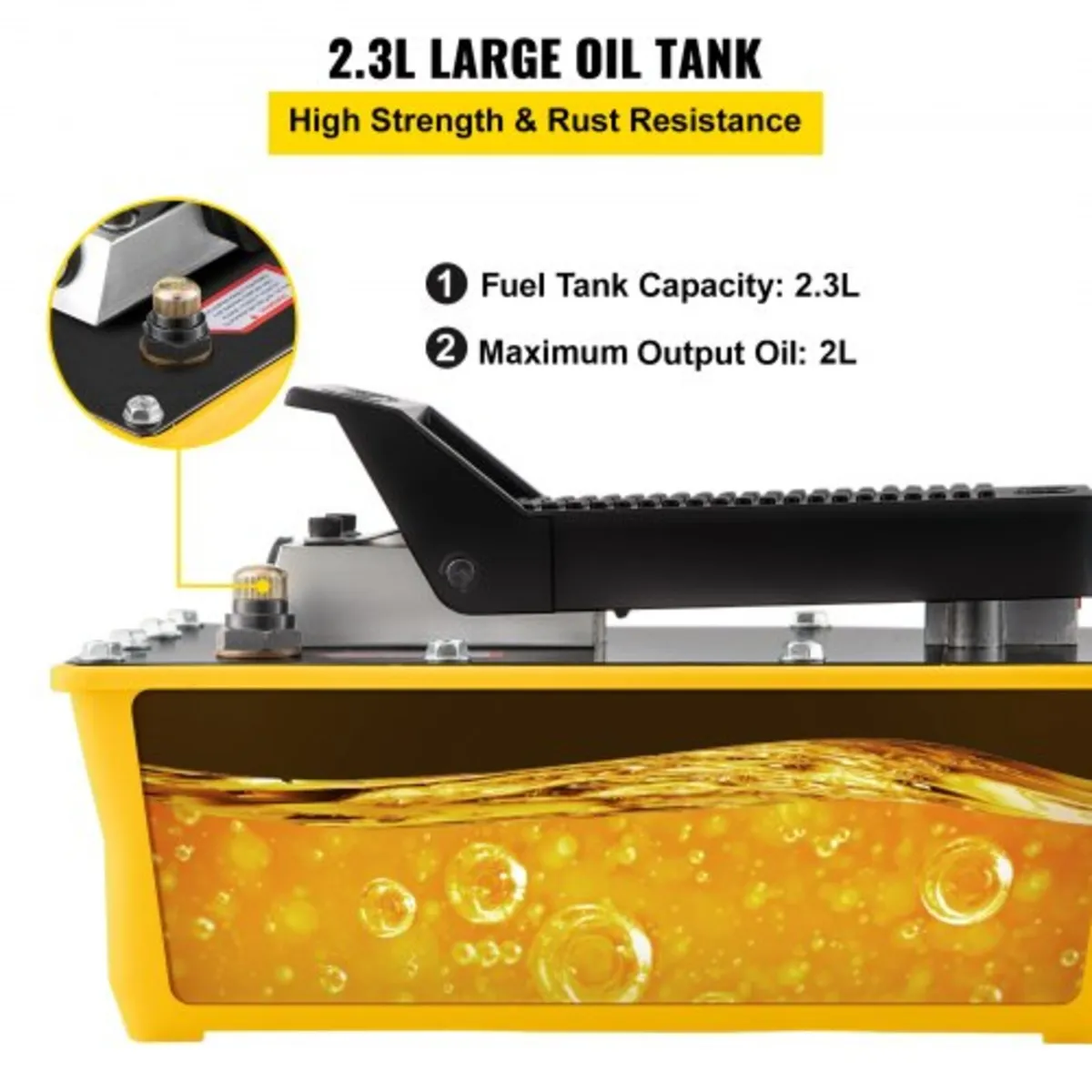 Air Hydraulic Pump, 10,000 PSI Hydraulic Foot Pump - Image 4
