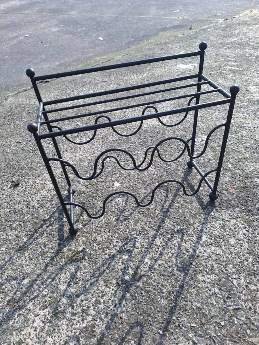 Cast iron wine rack - Image 1