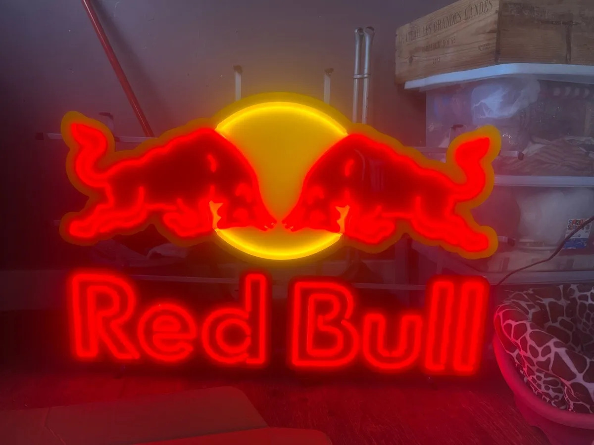 Red Bull light up neon sign - Image 1
