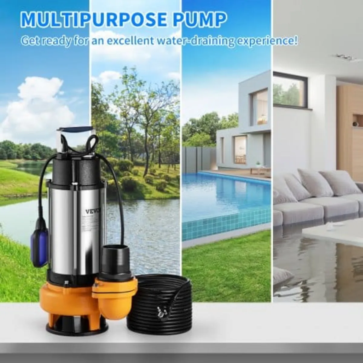 Submersible Water Pump, 2200W 60000L/H, with 8 m C - Image 4