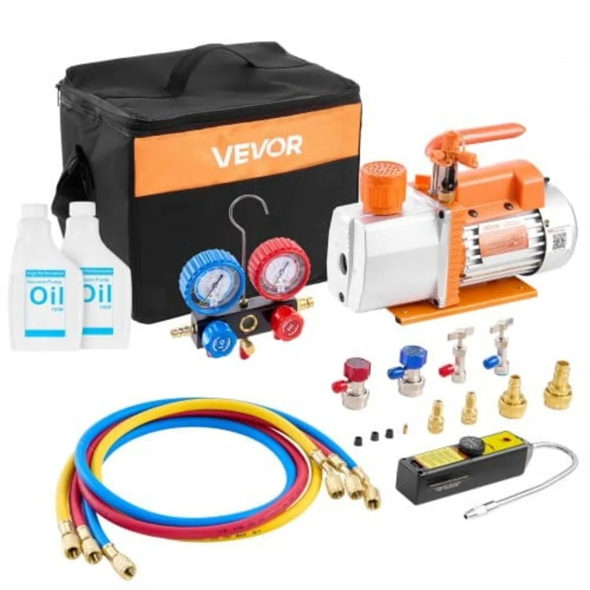 Vacuum Pump and Gauge Set, 7 CFM 198 L/min, Two St - Image 1