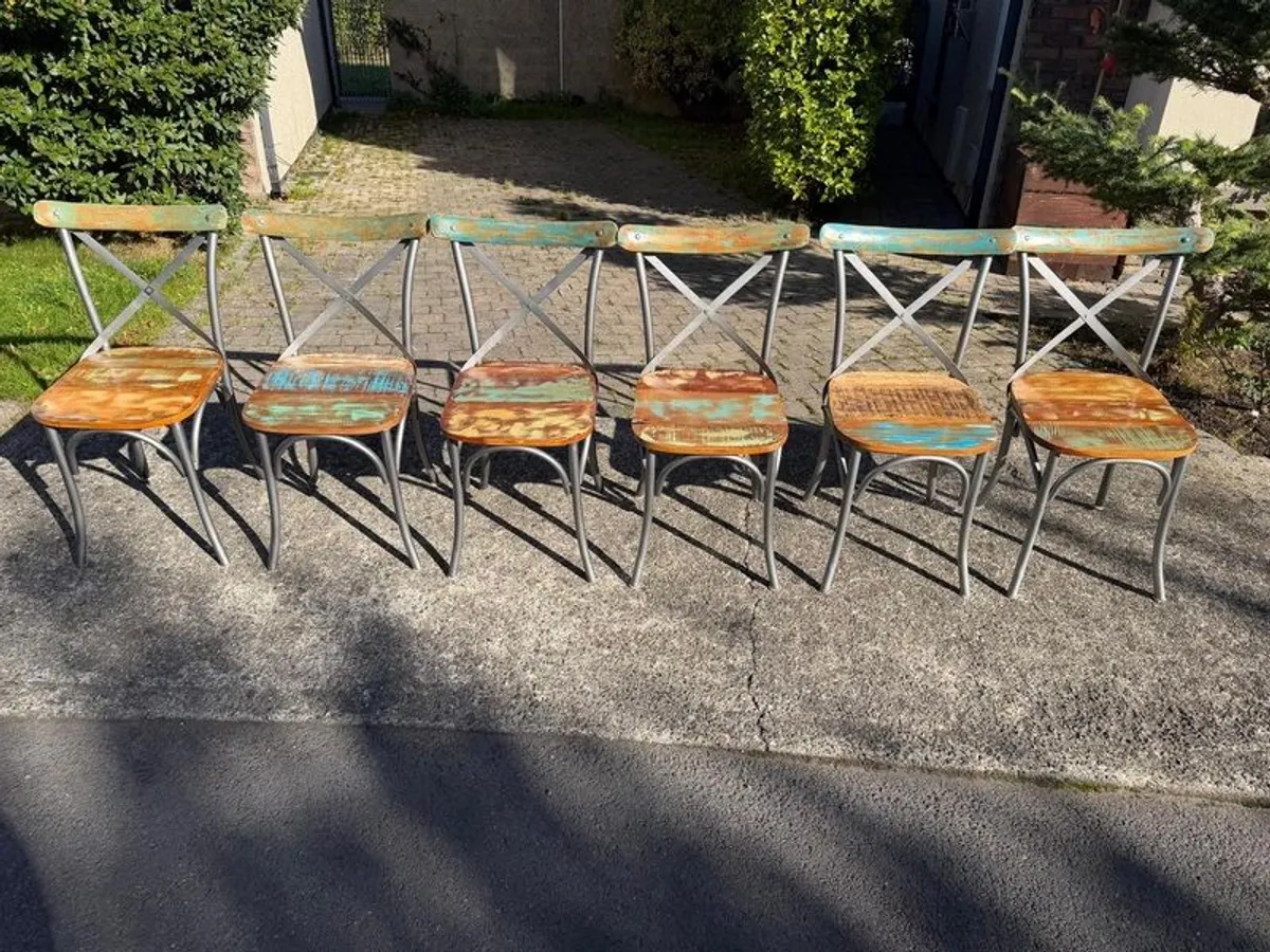 Chairs antique industrial look - Image 2