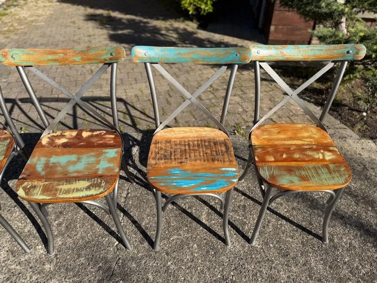Chairs antique industrial look - Image 4