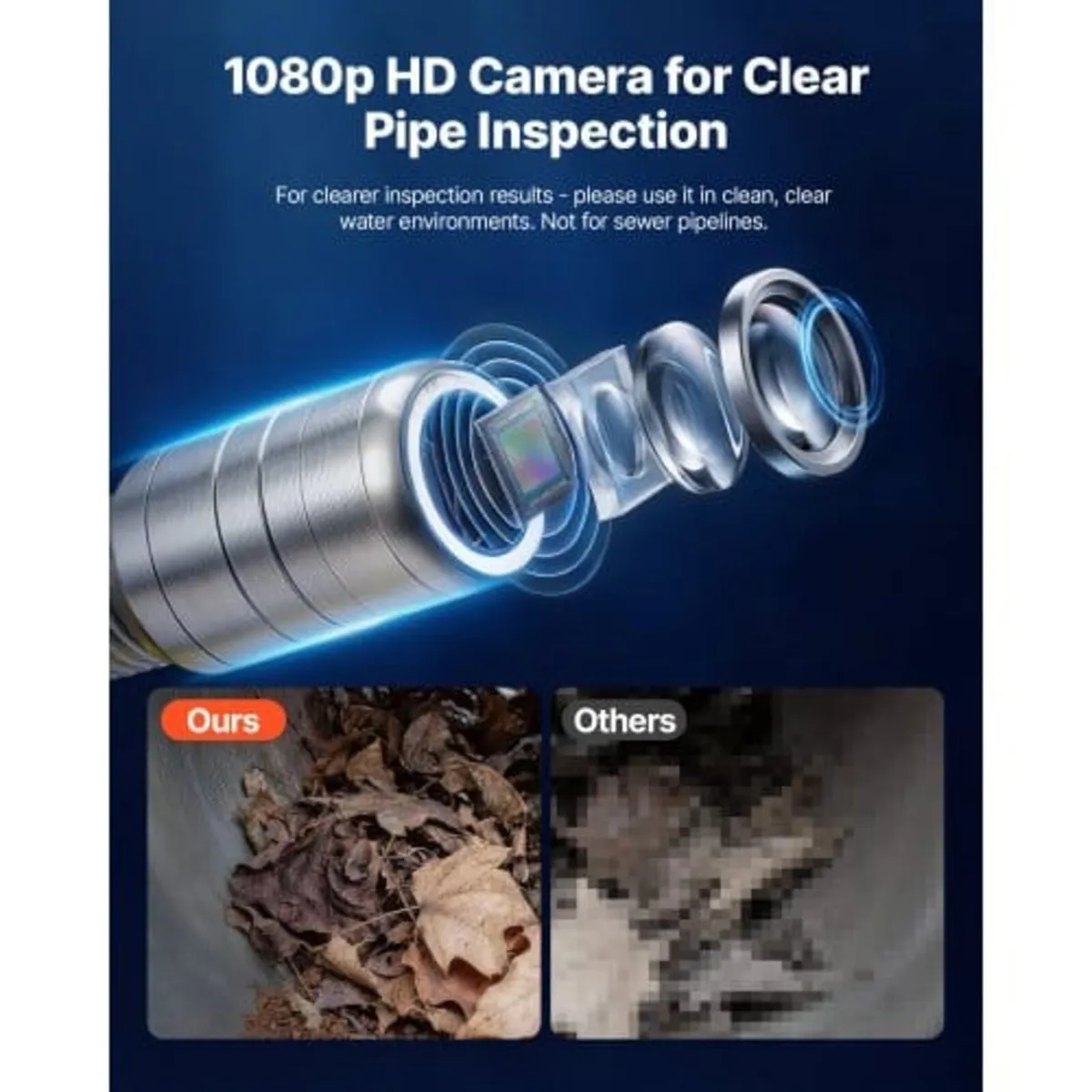 2026 Upgraded Sewer Camera with WiFi, 30m Drain Pi - Image 2