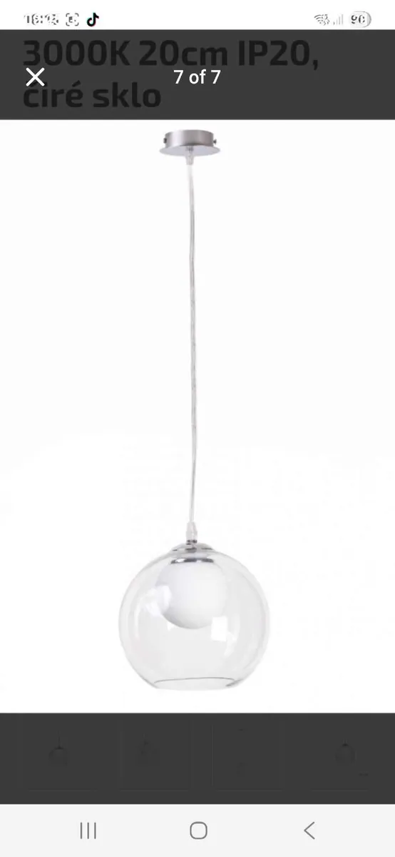 Pendent lights x 3 - Image 1