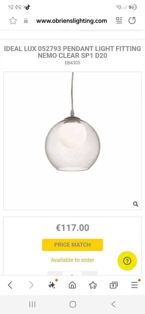 Pendent lights x 3 - Image 3