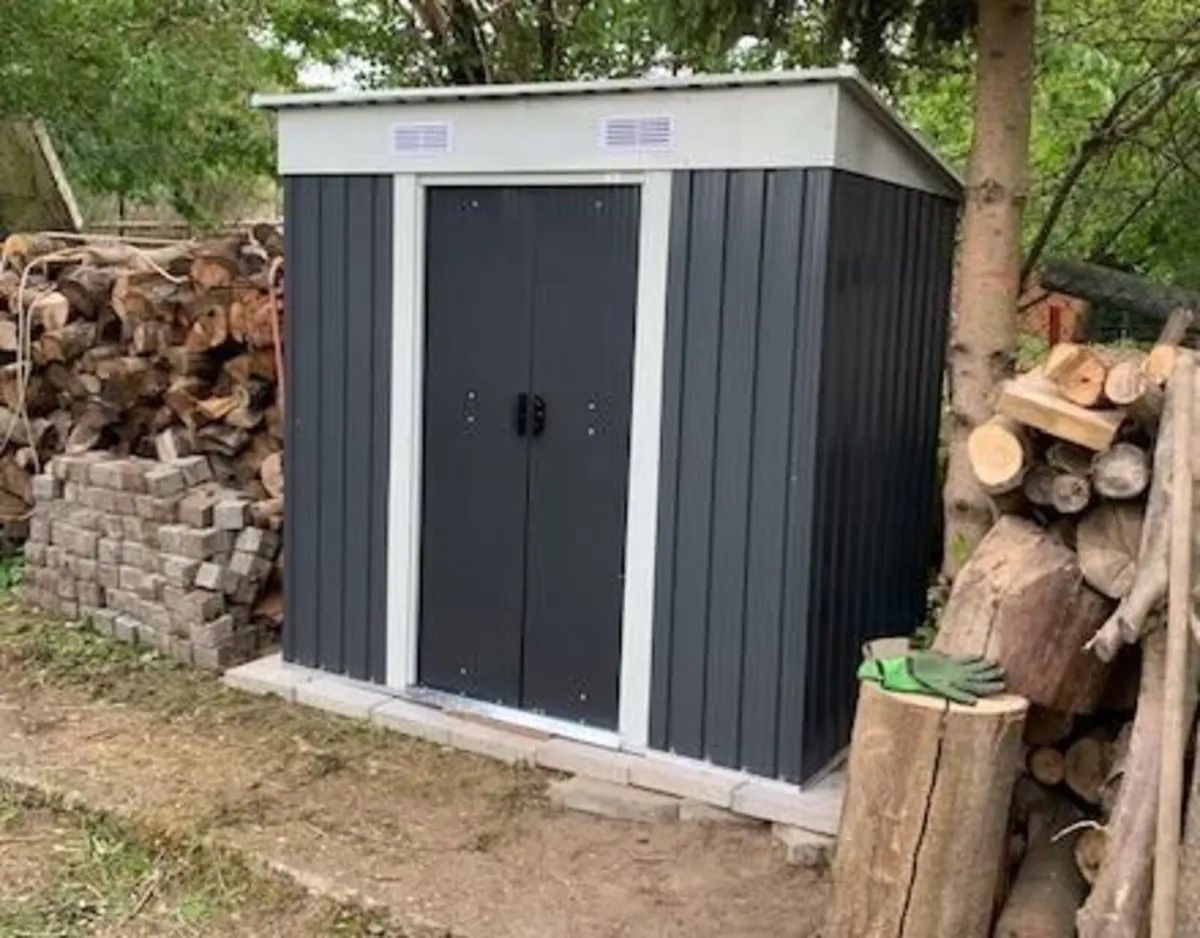 Galvanised Metal Garden Shed - Image 2