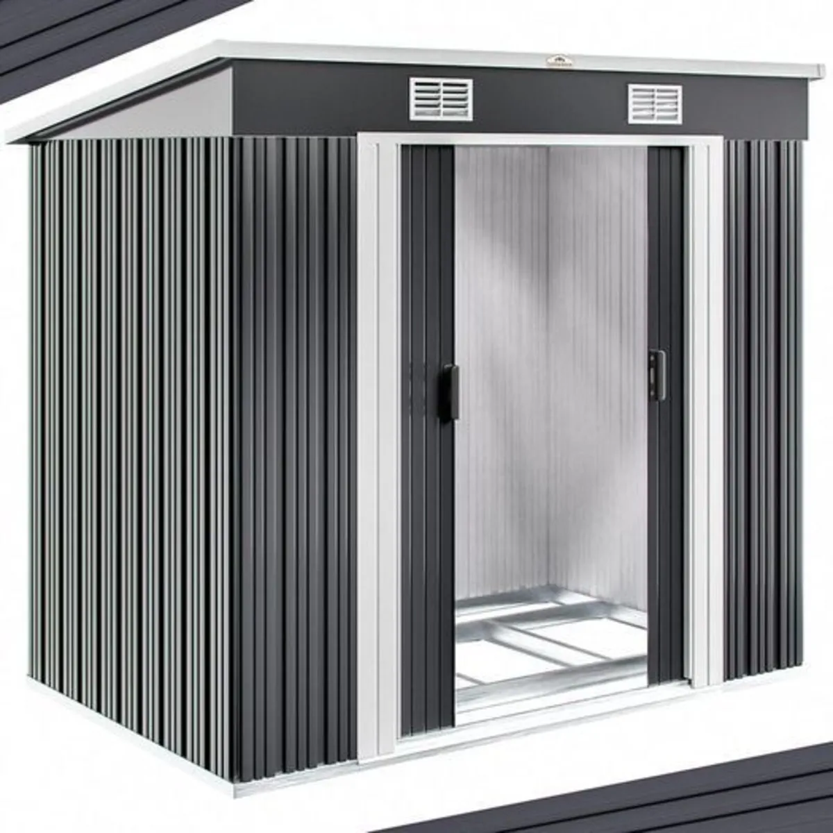 Galvanised Metal Garden Shed - Image 3