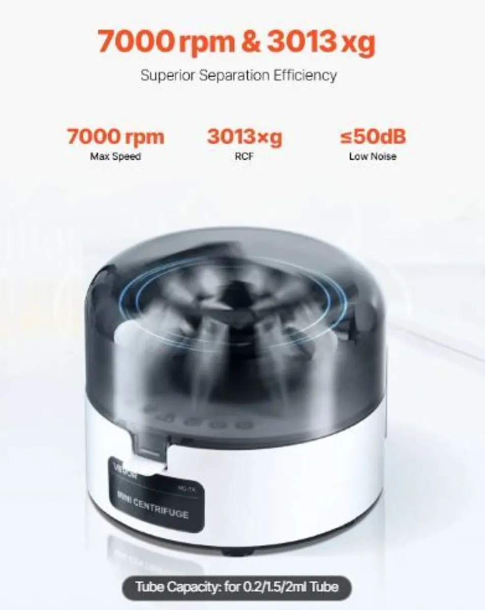 Mini Centrifuge Machine, 3013xg RCF Electric - Image 1