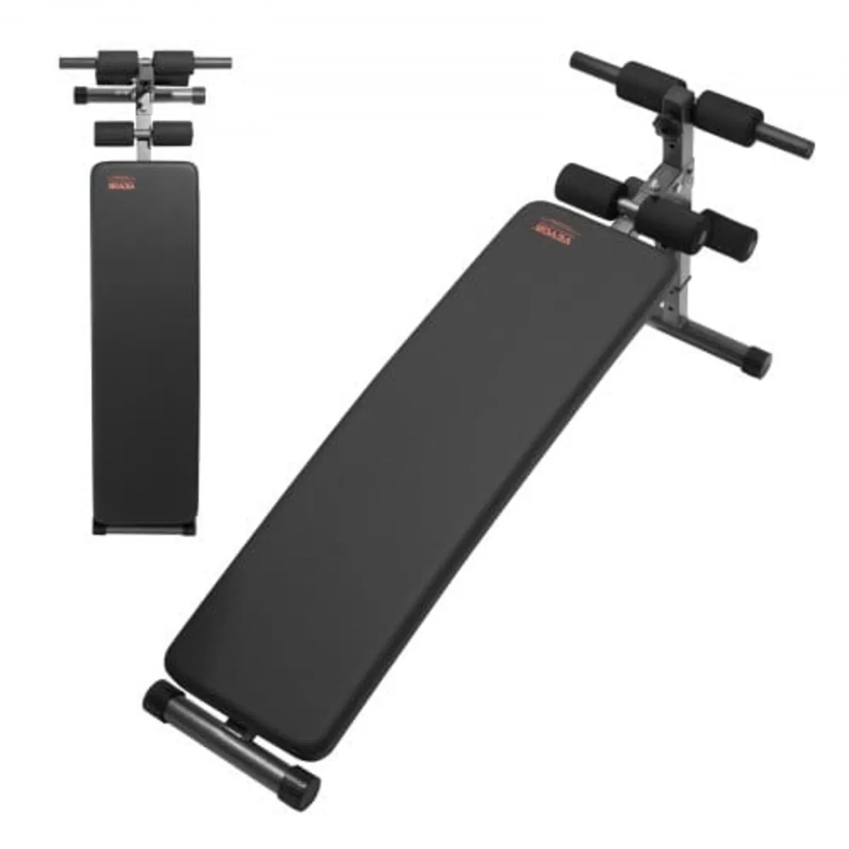 Sit Up Bench, Folding Curved Decline Ab Bench, wit - Image 1