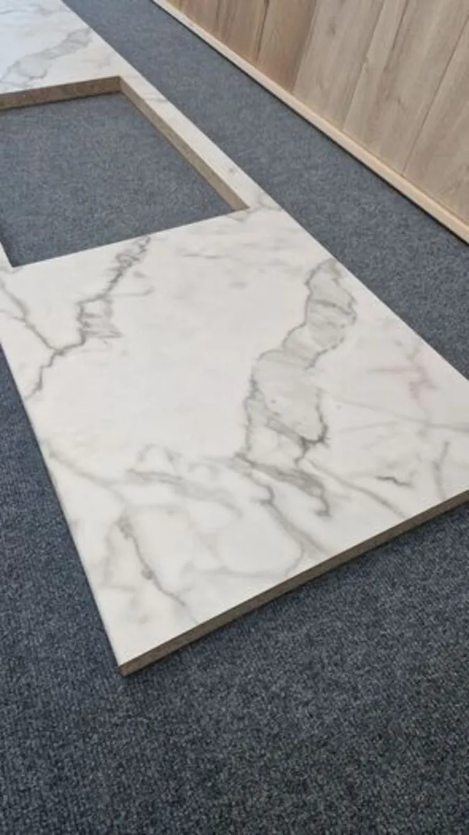 2 New Marble Effect Kitchen Worktops - Image 1