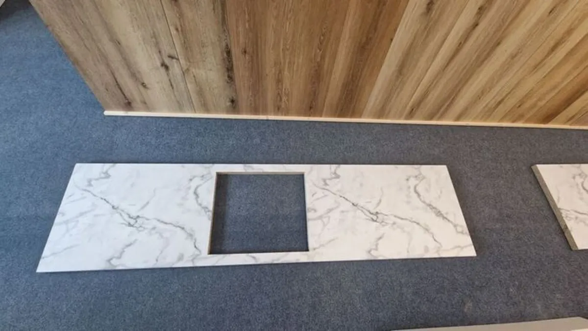 2 New Marble Effect Kitchen Worktops - Image 2