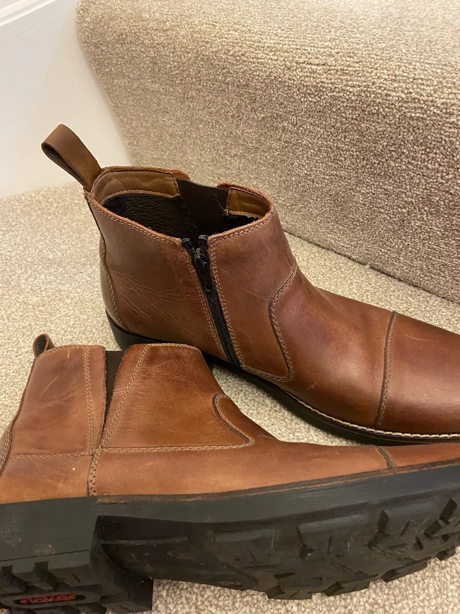 Mens Reiker Leather Ankle Boots - Image 2