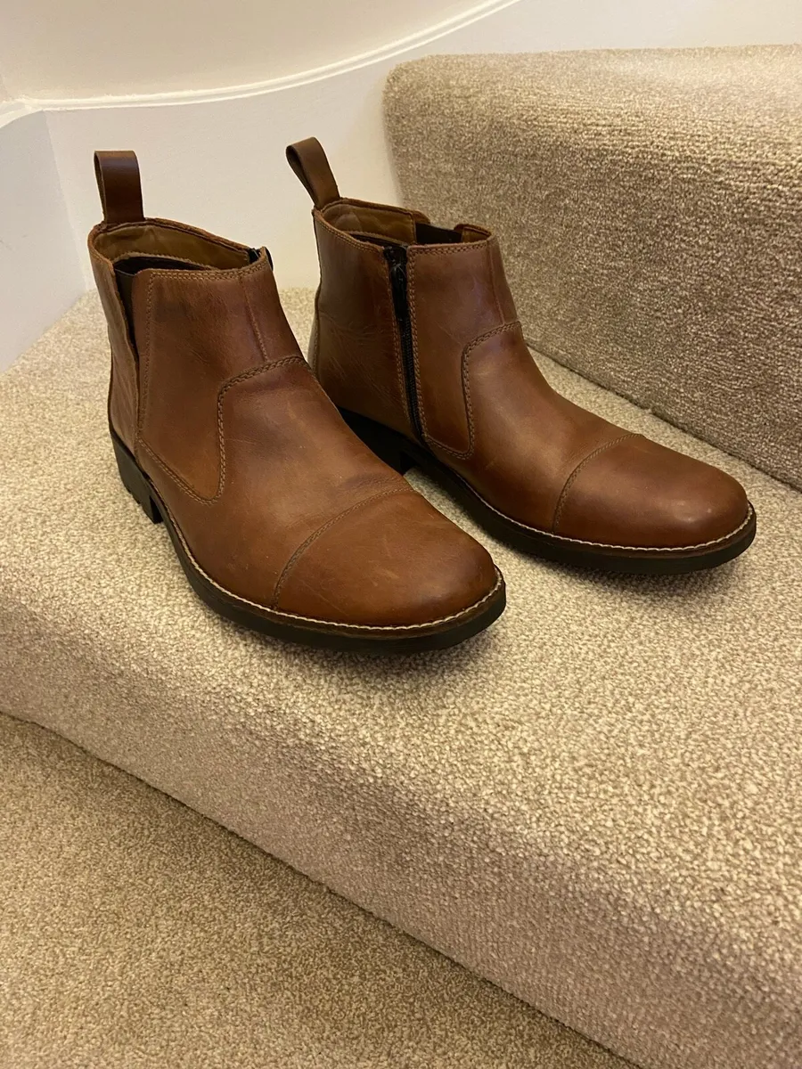 Mens Reiker Leather Ankle Boots - Image 1