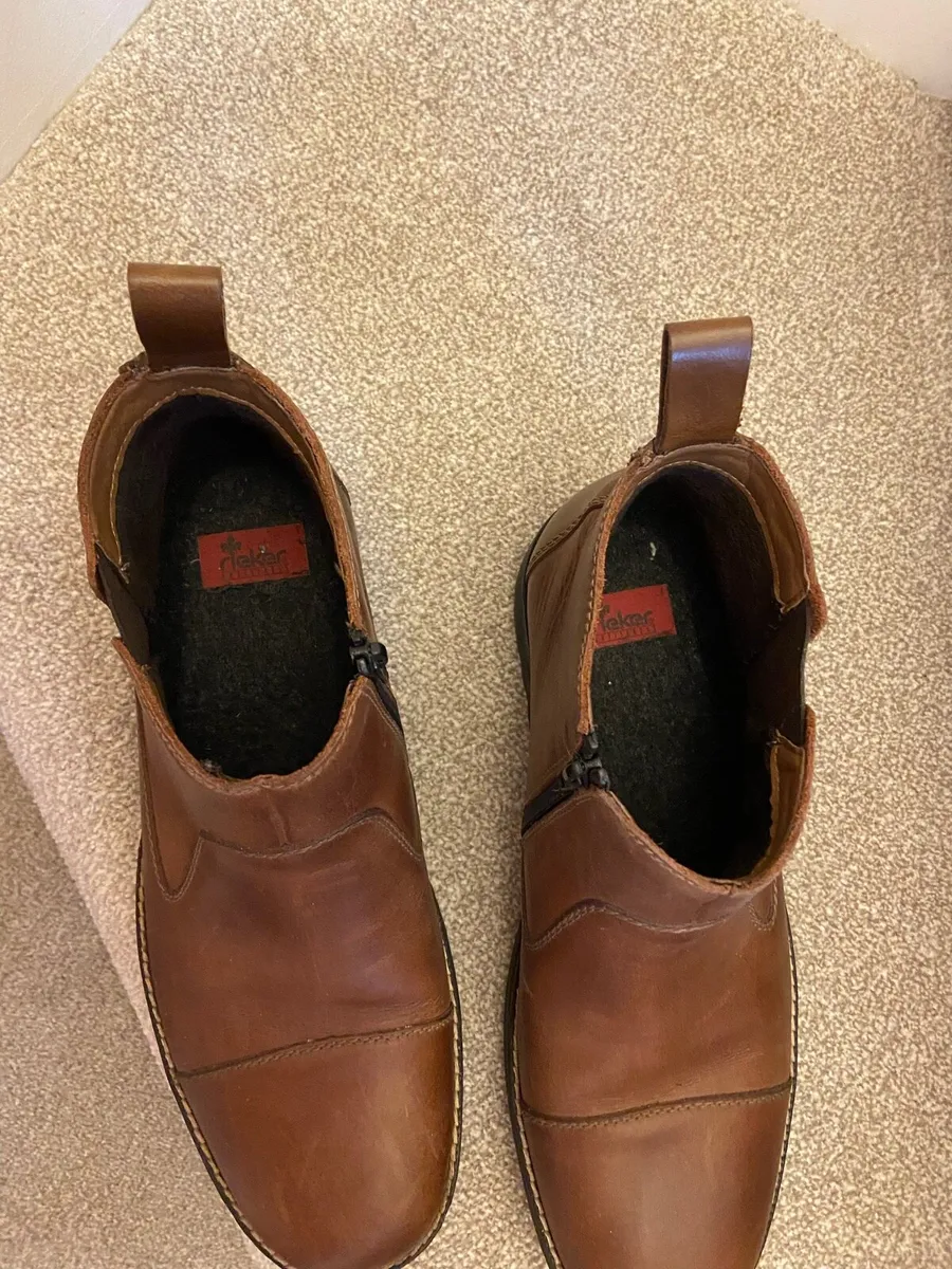 Mens Reiker Leather Ankle Boots - Image 4