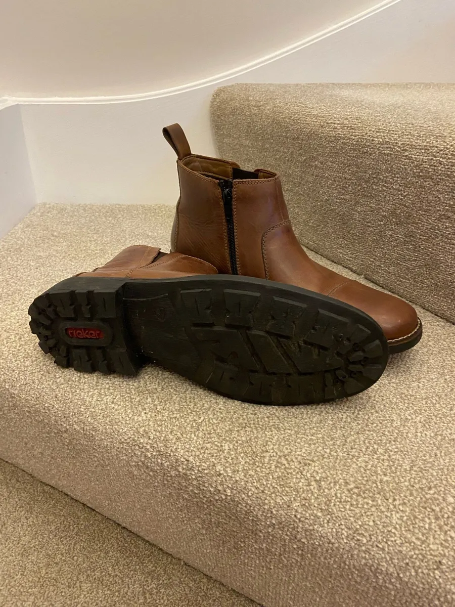 Mens Reiker Leather Ankle Boots - Image 3