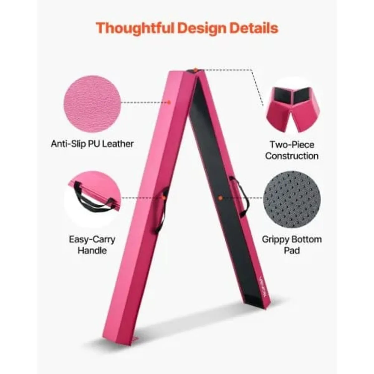 8FT Folding Balance Beam for Kids, 90.7 KG Stable - Image 4