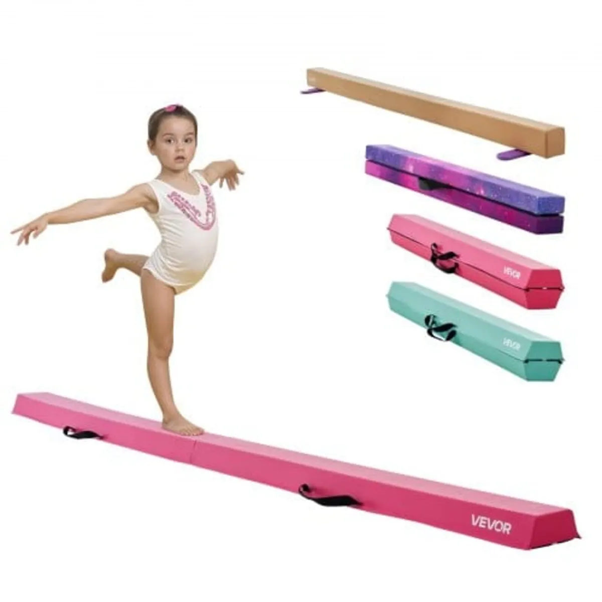 8FT Folding Balance Beam for Kids, 90.7 KG Stable - Image 1