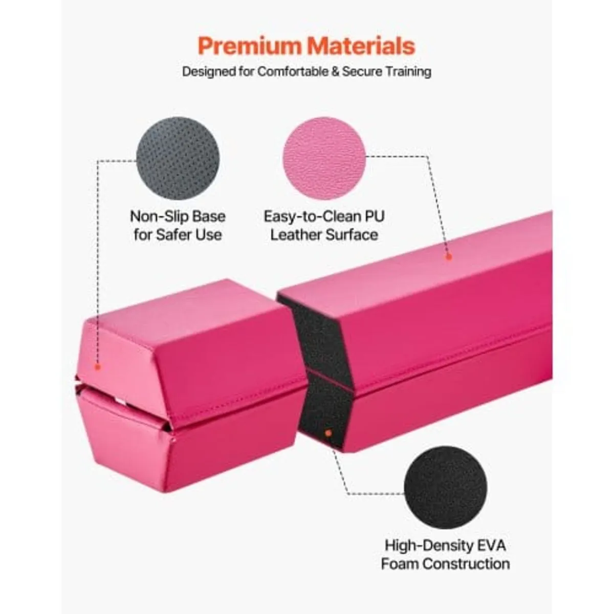 8FT Folding Balance Beam for Kids, 90.7 KG Stable - Image 2