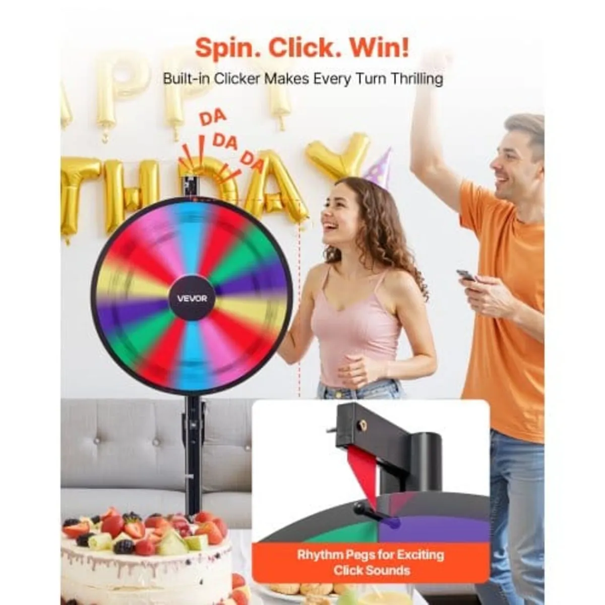 610 mm Spinning Prize Wheel, 14 Slots Spinning Whe - Image 2