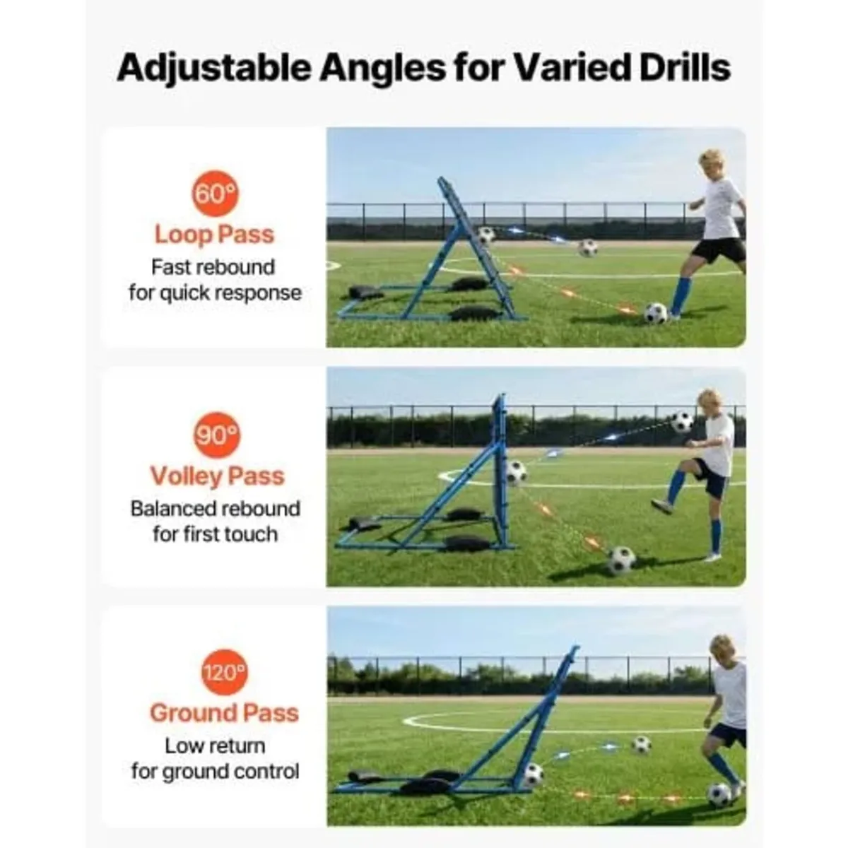 Soccer Rebounder Net, Quick-Switch Angle Soccer Go - Image 2