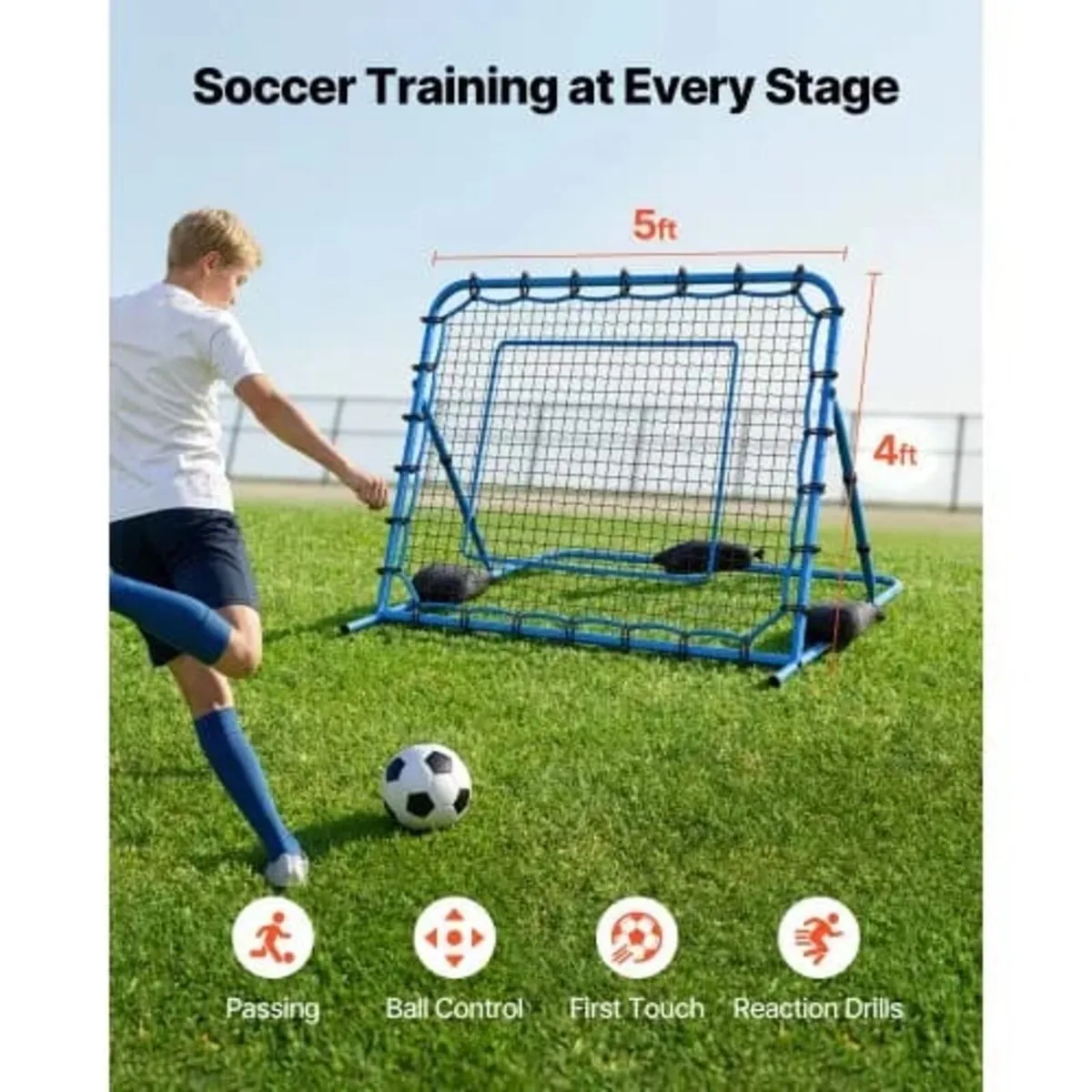 Soccer Rebounder Net, Quick-Switch Angle Soccer Go - Image 4