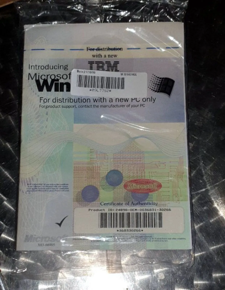 New Sealed IBM Windows NT Workstation 4.0 OEM S/W - Image 3