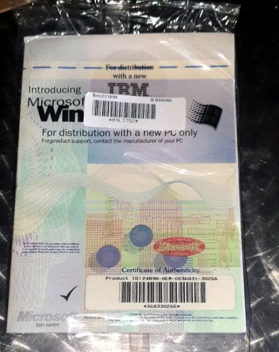 New Sealed IBM Windows NT Workstation 4.0 OEM S/W - Image 1