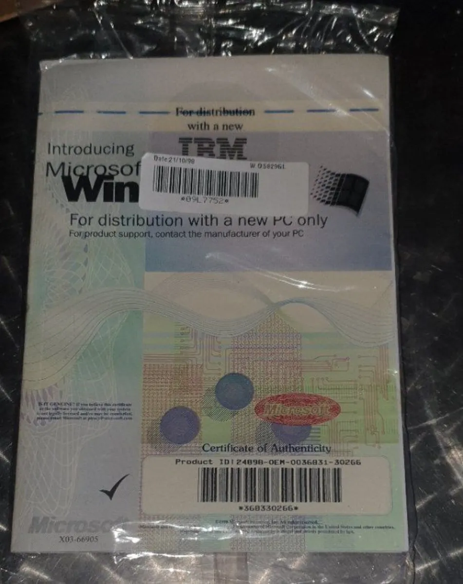 New Sealed IBM Windows NT Workstation 4.0 OEM S/W - Image 4