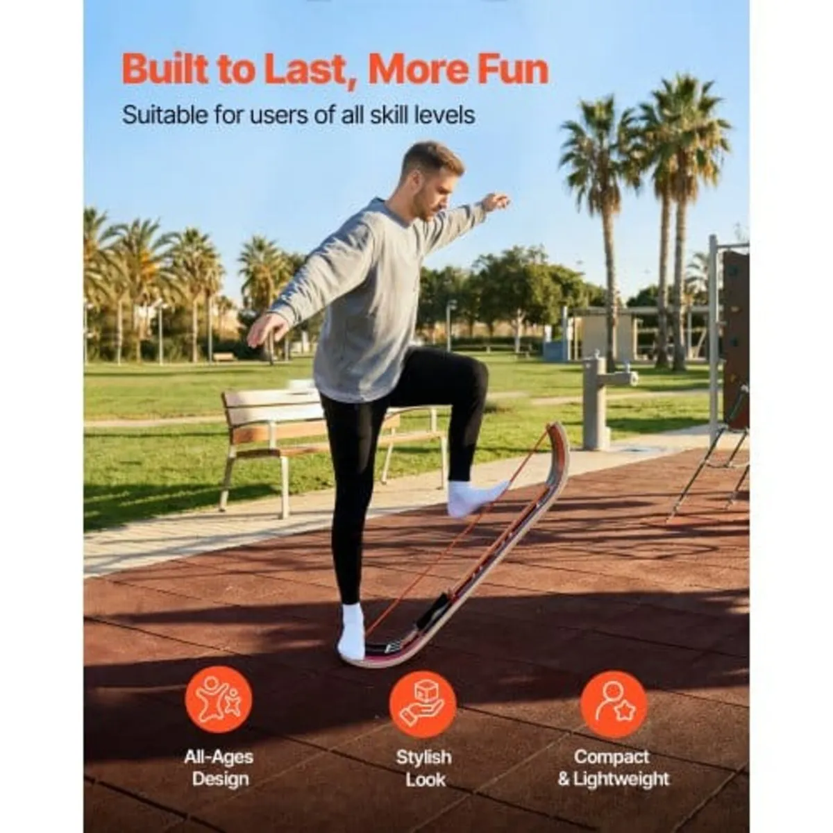 Balance Board, Wobble Board Trainer for Adults, Pr - Image 3