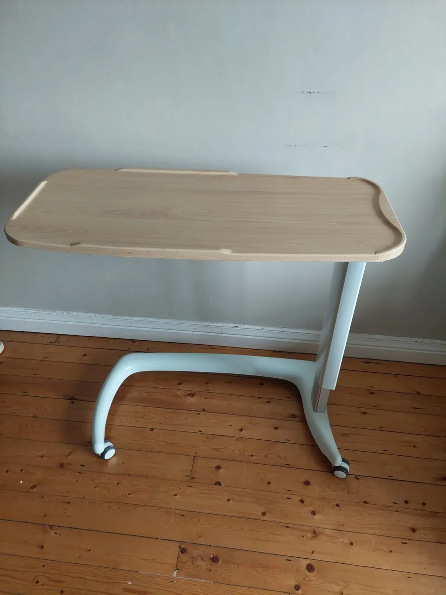 Bed table with wheels - Image 1