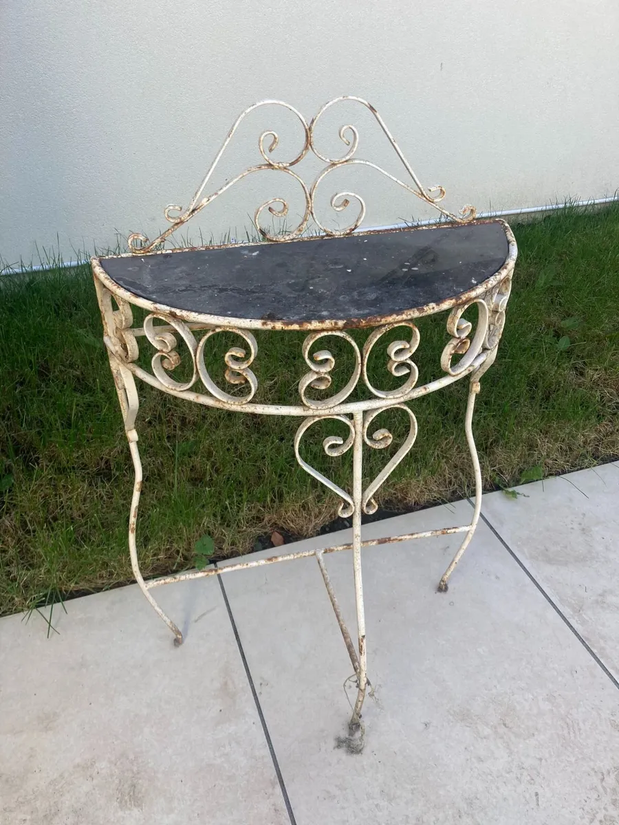 Vintage Console / Hall Table - Wrought Iron. - Image 2