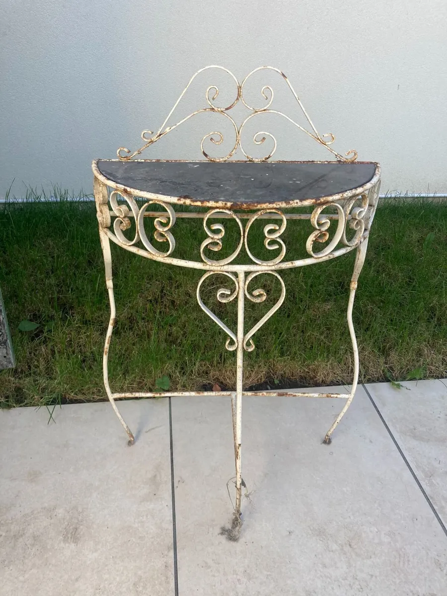 Vintage Console / Hall Table - Wrought Iron. - Image 4