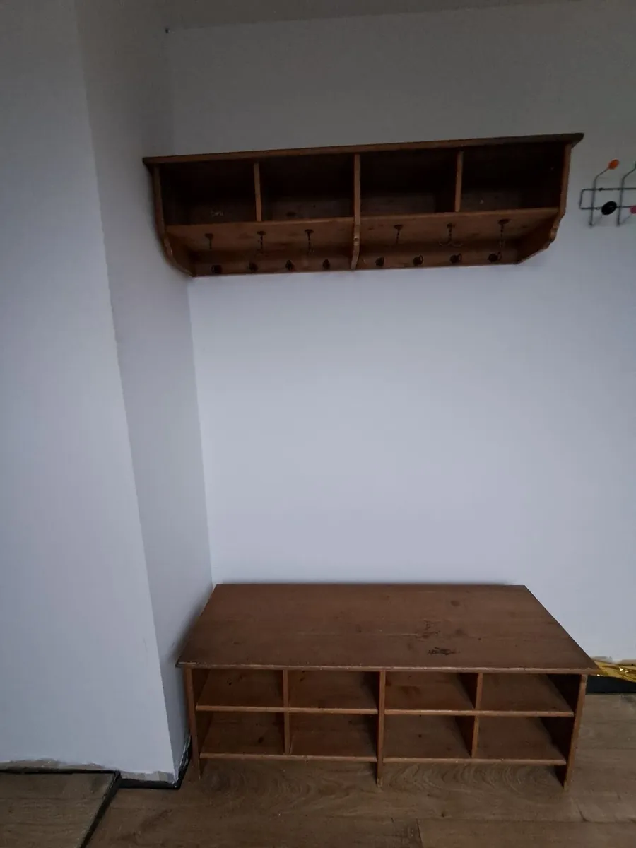 Solid Pine IKEA Leksvik Hallway Set for Upcycling - Image 3