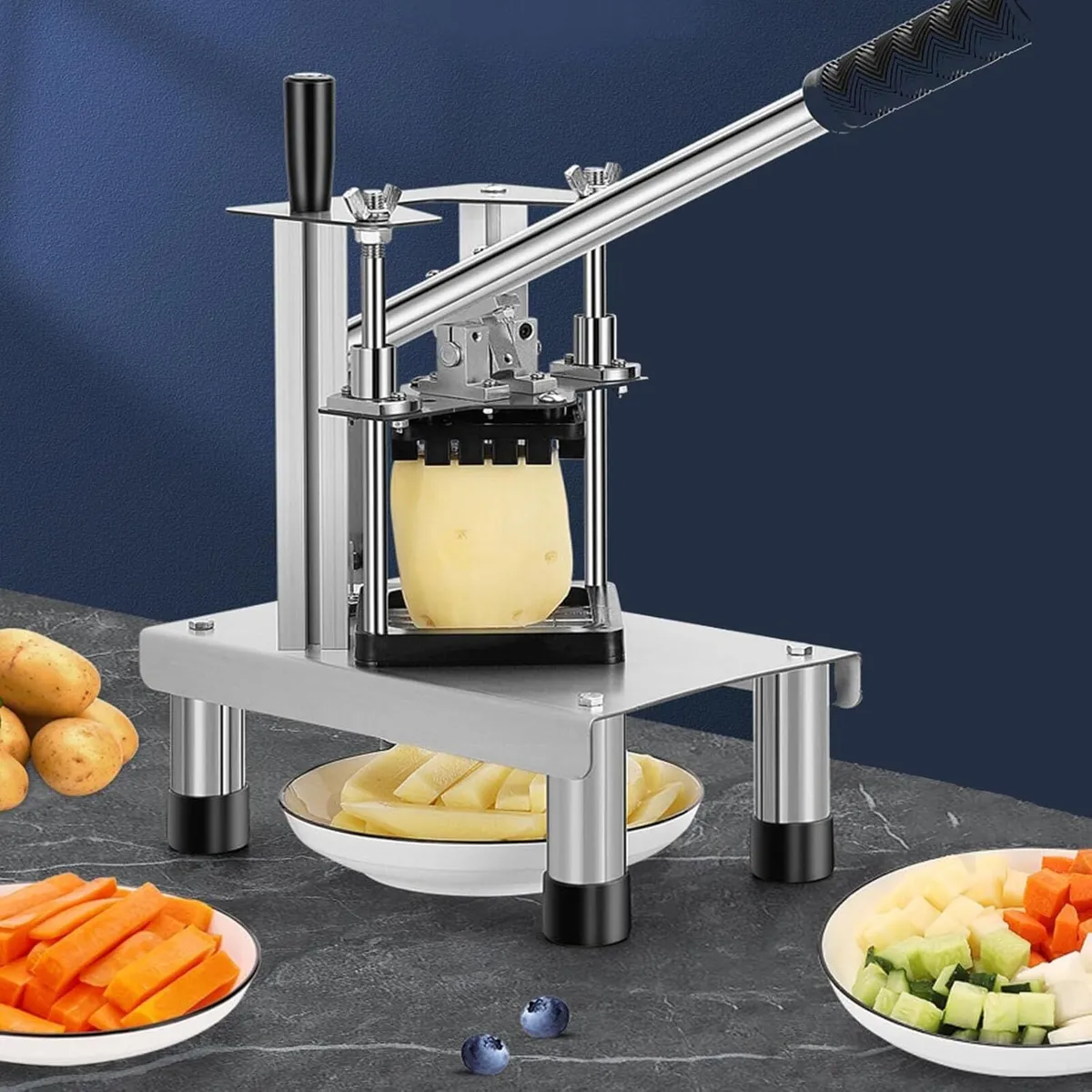 100kg/h Commercial French Fry Cutter - Image 4