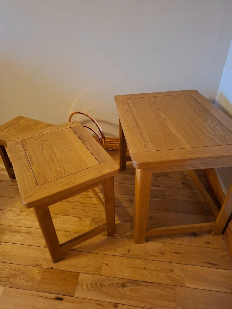 Nest of tables Solid Oak - Image 4