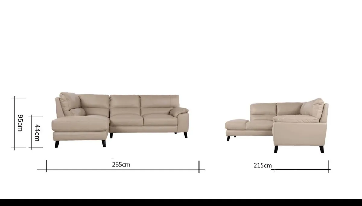 Leather corner sofa - Image 2