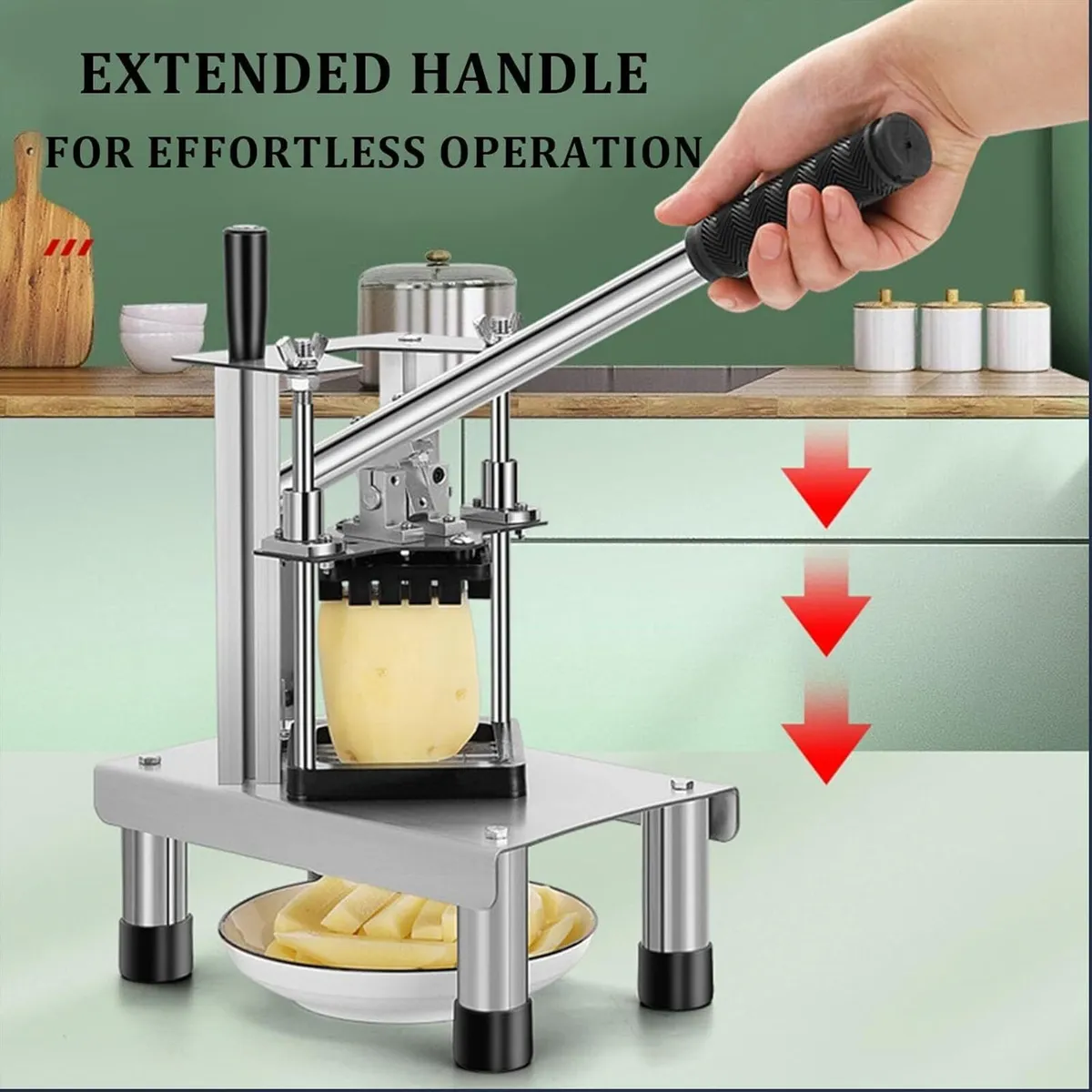 French Fry Cutter Stainless Steel 100kg/h Capacity - Image 3
