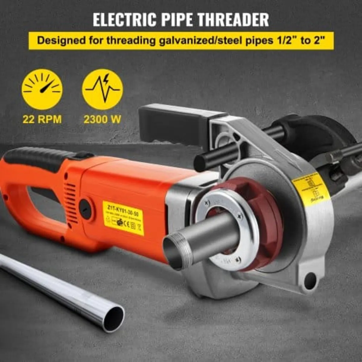 Electric Pipe Threader, 2300W Pipe Threading Machi - Image 3