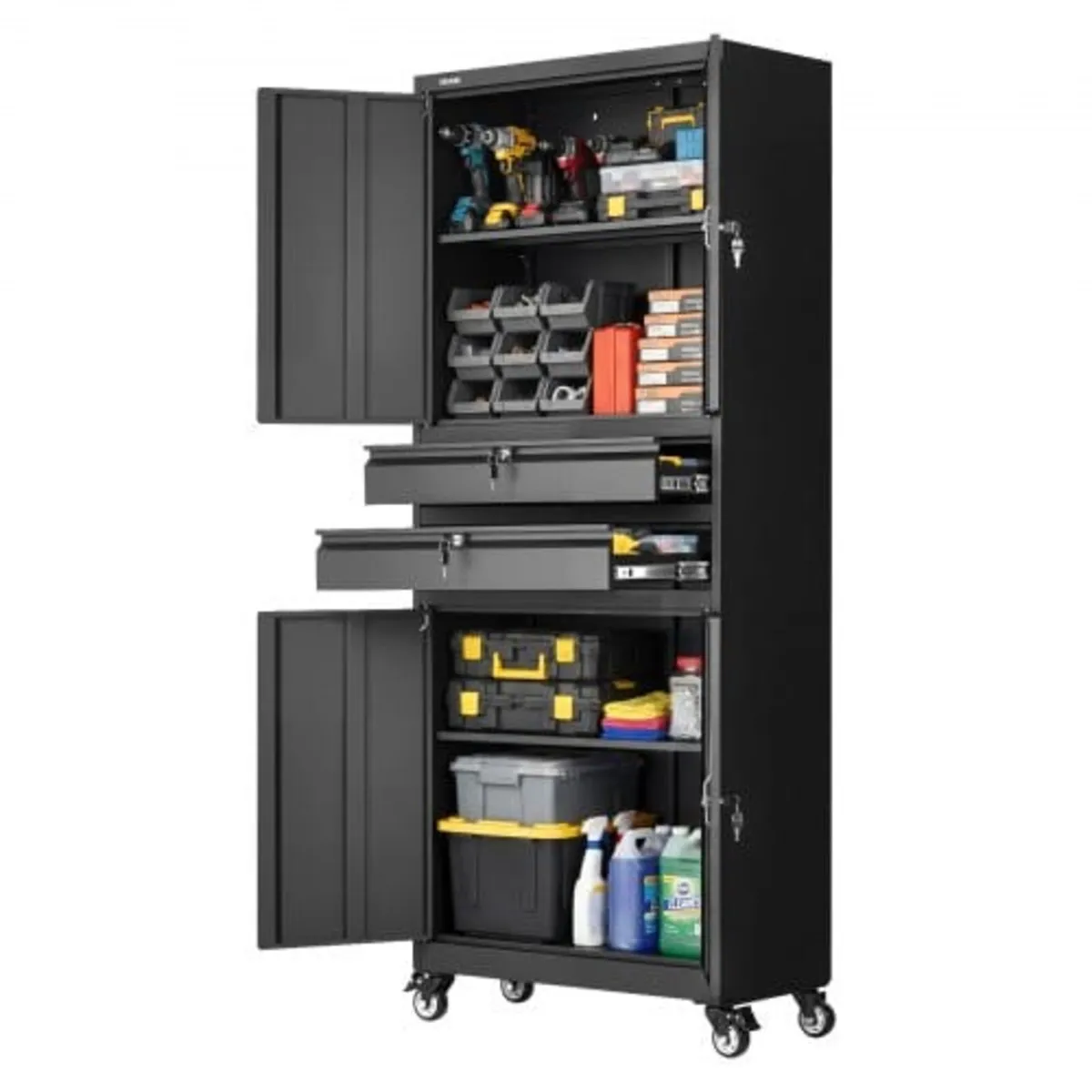 Metal Storage Cabinet with Wheels, 81.5 kg Shelf L - Image 1